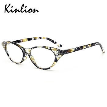 Kinlion Vintage Cat Eye Briller Til Læsning Kvinder Langsynethed Klart Recept Briller Foråret Hængsler Presbyopic Ramme Mænd Gafas