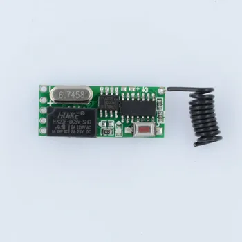 RF-Fjernbetjening Switch System Mini Lille Volumen DC3-5V Modtager 315/433MHZ Vandtæt Sender, Micro 3v, 5v Relæ