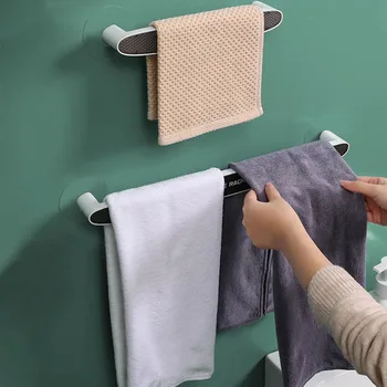 Punch-gratis Slipper Bøjle Multifunktion selvklæbende Håndklæde Rack Holder Badeværelse vægmonteret Hylde, Slipper Arrangør opbevaring