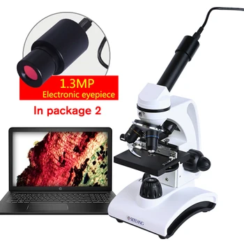 1600X HD Monokulare Biologiske Mikroskop +1,3 MP elektroniske okular+14 PC ' er, tilbehør LED endoskop Studerendes Uddannelsesmæssige