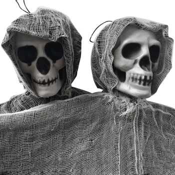 Kraniet Halloween Spøgelse Hængende Hjemsøgt Hus Hængende Grim Reaper Horror skræmmende Kostume Hjem Døren Bar Club Halloween Dekorationer