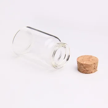 10stk/set 20 ml Mini Glas Flasker Med Kork Prop Gennemsigtige Små Tomme Hætteglas Krukker Sub-flaske Drivende flaske 30*50mm