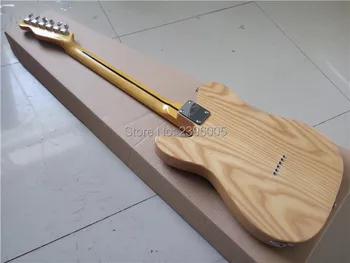 Kinesisk fabrik direkte tele el-guitar,aske træ krop,naturlige blank overflade.gratis forsendelse