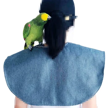 Parrot Anti Ridse Skulder Protector Hænge Fugl Ankelkæde&Legetøj Multi-Funktionelle Pet-Shoulder Pad Ble Sjal til Cockatiels Loveb