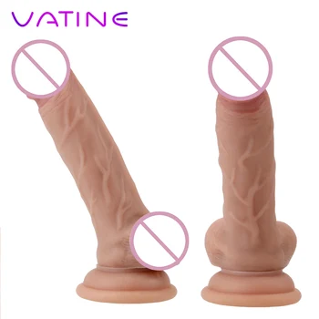 VATINE Hud Realistisk Penis til Super-Store Store Fleksibel Dildo Med sugekop sexlegetøj til Kvinde Kvinde Masturbator