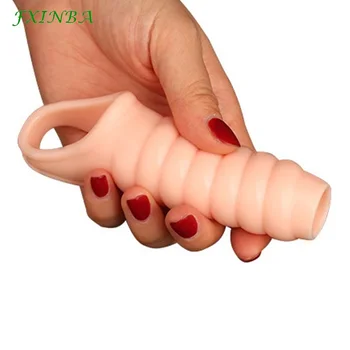 FXINBA Silikone Penis Extender Ærme sexlegetøj til Mænd, Sex Forsinke Ejakulation Genanvendelige Kondomer Penis Udvidelsen Cock-Ringe