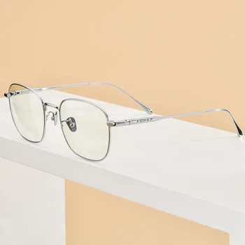 FONEX Ren Titanium Briller Ramme Mænd Firkantede Briller 2020 Nye Mode Mandlige Optisk Nærsynethed Recept Briller Rammer 8560