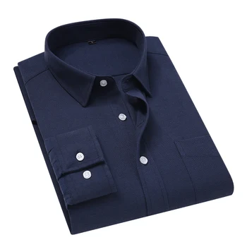 2021 Efteråret Nye herre ensfarvet Business-Shirt i Klassisk Stil, Mode Afslappet langærmet Skjorte Mandlige Mærke Tøj