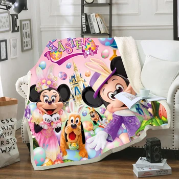 Disney Minnie Mickey Mouse tæppe Gaver Baby Bløde Tæppe Smide Sovesofa Dække Enkelt Twin Sengetøj til Drenge Børn Piger