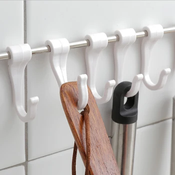 Kroge Til At Hænge Key Hanger Tøj Holder Køkken Skinner Badeværelse Husholderske Hjem Arrangør Døren Selvklæbende Hook På Væggen