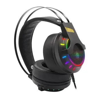 Gaming Headset Gamer 7.1 Surround Sound USB-Kablet RGB Lys Spil Hovedtelefoner Med Mikrofon Til Tablet PC, Xbox, En PS4 Hovedtelefoner