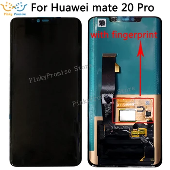 6.39 tommer Originale LCD-For Huawei mate 20 Pro LCD-Skærm Touch screen Digitizer Assembly Udskiftning med fingerprint Frame