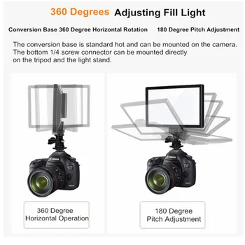VILTROX L116T Mini LED Kamera Lys Dæmpes Fotografering Belysning Lampe til Canon Nikon Sony Videokamera DSLR Youtube Foto