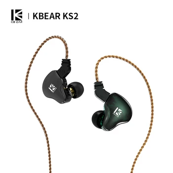 KBEAR KS2 Hybrid DD+BA I øret hovedtelefon Med 0.78 mm pin TFZ ørepropper Hifi-Sport, der Kører spil øreprop KBEAR KB06 KB04 TRI I3