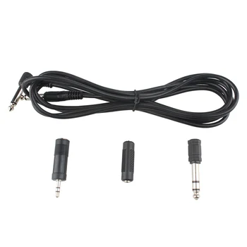 3 M/ 10 Fod Guitar Kabel-Audio Kabel-1/4-Inch 6,35 mm Lige til Højre Vinkel Plug Sort ABS Jakke med 3 Adaptere