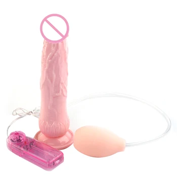 Vibrerende Sædafgang Dildo Squirting Vand Realistisk Cock Penis Dildo Vibrator med sugekop sexlegetøj til Kvinde Masturbator