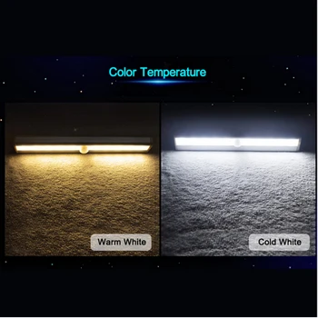 LED Nat Lys bevægelsessensor IR-LED-Kabinet Lys Trådløse væglampe 10 led Lys Med bevægelsessensor Til Hjemmet Toilet Lys