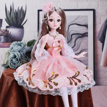 1/3 60 CM Smuk Prinsesse Dress BJD Dukker med Tøj Manuel DIY Dress Up Mode Blink BJD Dukker Legetøj Til Piger