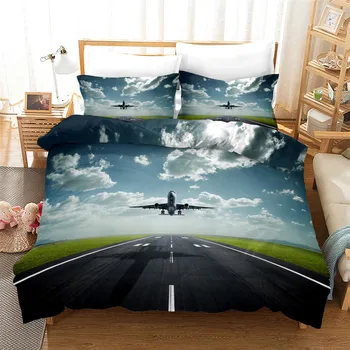 Fly Duvet Cover Sæt Himlen Plads Print Kids Sengetøj King-Queen Size Bedcloth 3D Bed Dækker For Teenagere Enkelt Dobbelt