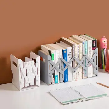 Udtrækkelig reol studerende reol book klip folde storage rack home office desktop storage rack reol