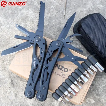 Ganzo Multitools G202B Multi Kniv, Tang Folde EDC Værktøjer Camping Multifunktionelle Folde Tang Skruetrækker med Bits Mini Saks