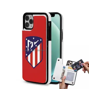 Atlético De Madrid Læder Tegnebog, Mobiltelefon Case For Iphone 12 11 Pro Max Mini Xs-Xr 7 8 Plus-Kort Holderen Fodbold Klub Fodbold