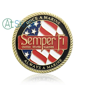 1/3/5/10stk U.S. Marine Corps Udfordring Mønter Semper Fidelis, Når En Marine Altid En Marine Ære, Mod, Engagement USMC Mønt