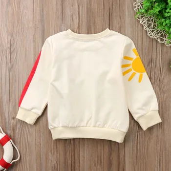 Søde Baby Girls Sweater Frynsede Rainbow Solen Sweatshirt Baby Børn Rainbow Solskin T-Shirt Tøj Bluse, Cardigan, Sweatshirt