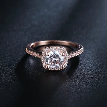 DOTEFFIL 925 Sterling Sølv/Guld/hvid Guld AAA Zircon 6#/7#/8#/9 Ring For Kvinder Mode Bryllup Part Charme Smykker