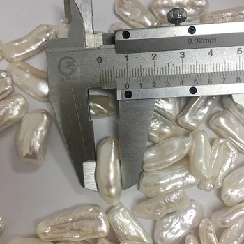 3pcs/masse,KESHI PERLER ,BIWA perle-perler, natur ferskvand barok perle -omkring 10x30 mm længde . halv boret hul