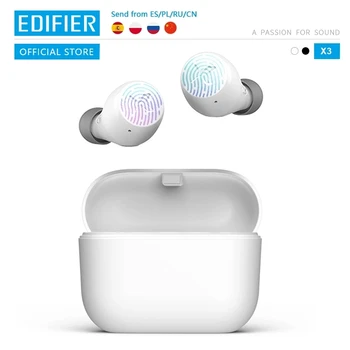 EDIFIER X3 TWS Trådløs Bluetooth-Hovedtelefon bluetooth-5.0 touch control voice assistant (limited edition er sort)