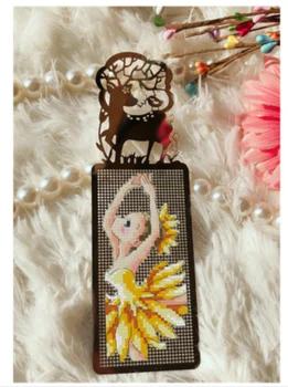 Cross stitch ny undersøgelse kreativ gave håndlavet metal bogmærke flower fairy serie