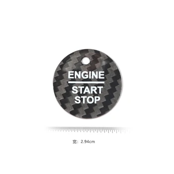 Carbon Fiber Indre Motor Start Stop Knappen Dække Hætte Trim Start Stop På En Knap For Ford Fusion Explorer Kant Mustang