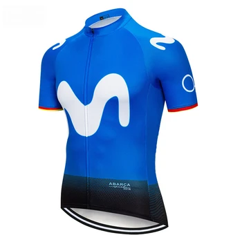 2021 World Tour TEAM MOVISTAR Trøje Spanien Sommer Ropa Ciclismo MTB Herre Quick-Dry Pro Cykel Tøj Toppe Maillot Shirts