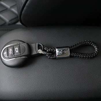 Bil Nøglering i Læder logo Key-Ring Styling Tilbehør Til BMW MINI Cooper S F54 F55 F56 F60 R55 R56 R60 R61 CLUBMAN LANDSMAND