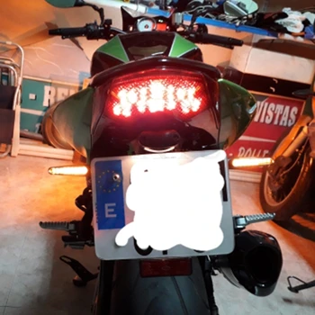Universal motorcykel 12 LED-blinklys lys bøjelig blinkende lys for Suzuki GSXR GSX-R 600 750 1000 K1 K2 K3 K4 K5 K6 K7 K8
