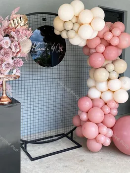 81pcs Dusty Pink Ballon Guirlande-Arch-års Jubilæum Fordoblet Creme Fersken Balloner Baby Brusebad Valentins Dag Fødselsdag, Bryllup Indretning