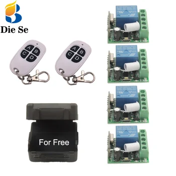433MHz Universal Wireless Remote Switch DC12V 10A 1CH rf-Relæ og Sender til Fjernbetjening i Lys/led/Lampe/Hjem apparat Kontrol