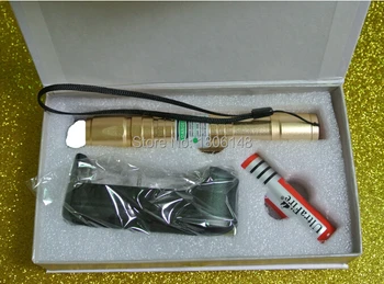 AAA Magtfulde Militær Grøn laser pointers 500000m 500w 532nm Lommelygte lys Brændende tændstik Brænde cigaretter+oplader+gaveæske