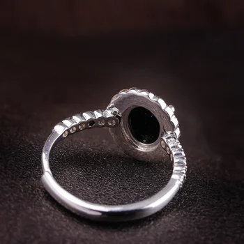 Uglyless Vintage Thai Sølv Marcasite Ringe til Kvinder Ædle Facetsleben Sand, Sten Åben Ring i Ægte 925 Sølv Fine Smykker R871