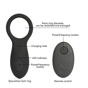 Trådløs fjernbetjening G-punkt vibrator par ring, der anvendes til 10 speed penis vibrator, voksen legetøj for mandlige penis kyskhed par