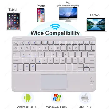 TouchPad Keyboard Case til Samsung Galaxy Tab A6 En 10.1 2016 2019 10.5 2018 T510 T580 T590 TtrackPad 3.0 Tastatur Cover