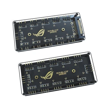 5V3 Pin-12V 4Pin RGB LED Bånd Stik tænd / sluk-Splitter Kabel til PC-Bundkort AURA RGB Set line Kabel Wire1to10 forlængerledning
