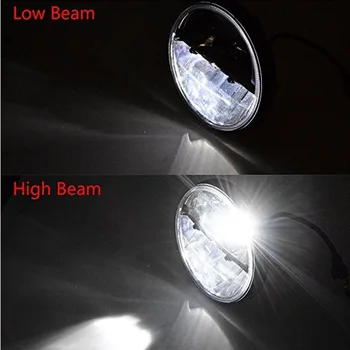 1PC 6000K 7inch Black Round LED Headlight with Hi-Lo Beam for Jeep Wrangler JK TJ LJ CJ Hummer H1 H2