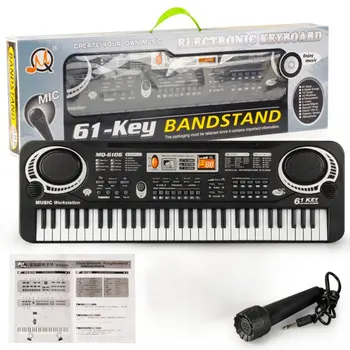 61 Nøgler Musik Elektroniske Digitale Tastatur, Elektrisk Orgel Børn Gode Gaver Med Tilfældige Mikrofon Musikinstrumenter