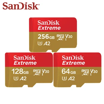 SanDisk Micro SD Kort 16GB 32GB MicroSDHC-Hukommelseskort 64GB 128GB 200GB 256GB 400GB MicroSDXC EXTREME PRO V30 U3 4K UHD TF Kort