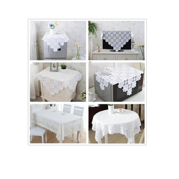White Lace Sofa Håndklæde Blomst Sofa Couch Dække Hule Slipcovers Til Stue Indretning Armlæn, Ryglæn, Sæde Protector Ét Stykke