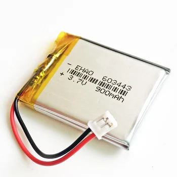 10 stk 3,7 V 900mAh batteri med JSO 2,0 mm 2pin stik Lithium-Polymer-LiPo Genopladeligt 603443 celler Til Mp3-GPS PSP Højttaler