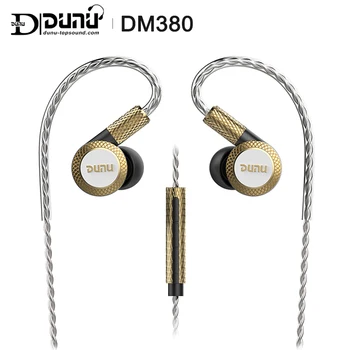 DUNU DM380 Linearlayout Triple Titanium Membran Driver In-ear Øretelefon HiFi Aktive Delefilter med MIC/3 knapper Let Drevet