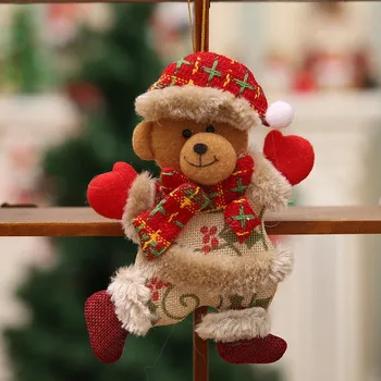 4stk/Set Dancing Santa Claus Glædelig Jul Pynt Xmas Tree Hængende Legetøj Dukke Dekorationer Home Decor Gamle Mand til Stede Jul